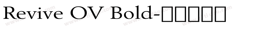 Revive OV Bold字体转换